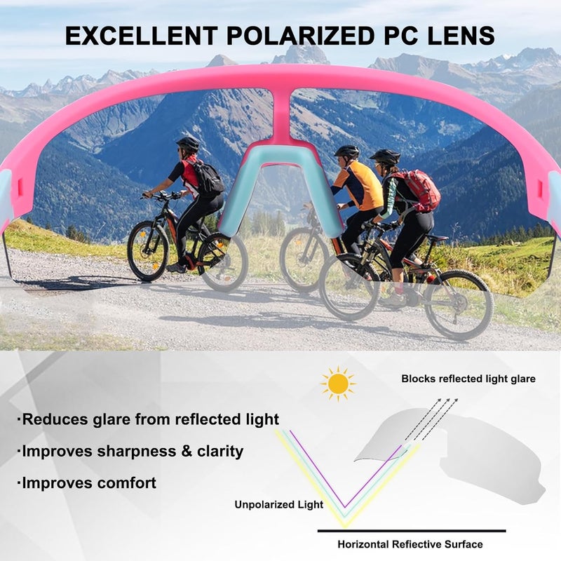 BangLong Polarized Sports Sunglasses for Men Women - UV Protection Sun Glasses for Running Baseball Cycling Bike Fishing - Image 2